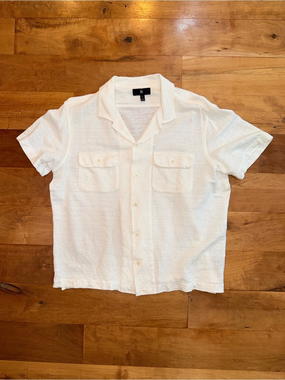 Banana Republic Linen French Terry Resort Shirt - Large Tall (LT)